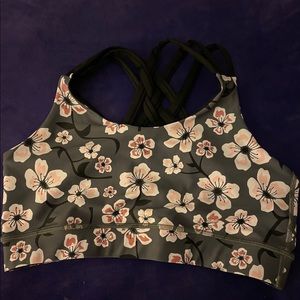 Tikiboo Brand Sports Bra - Cherry Blossom Print